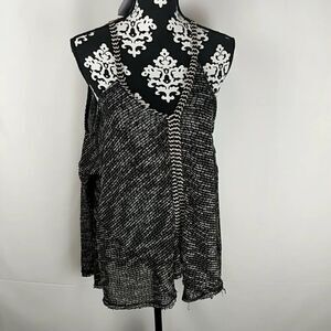 PPLA Clothing Black Print Winona Cold Size Small K